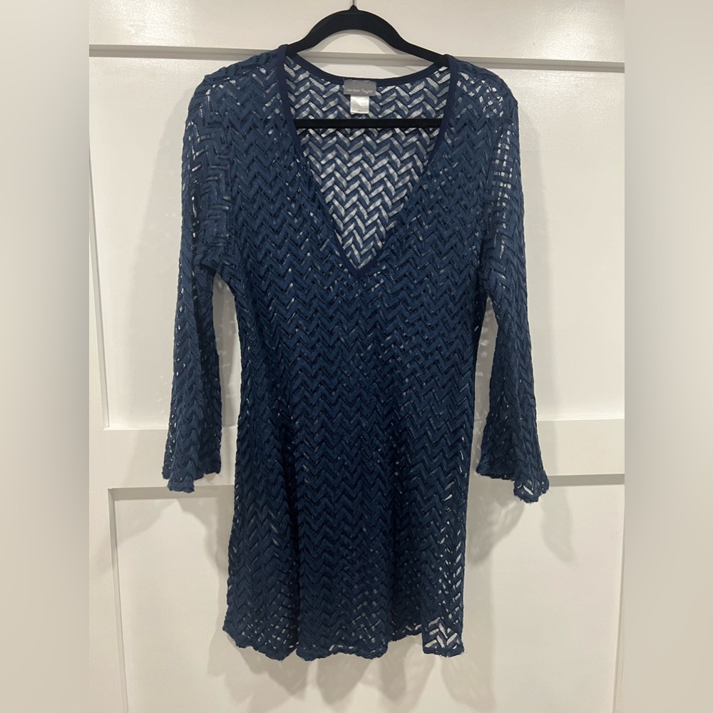 Jordan Taylor navy blue beach cover up